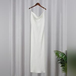 24K. Nwt Commense White Strappy Midi Dress Two Different Style Straps Size Small